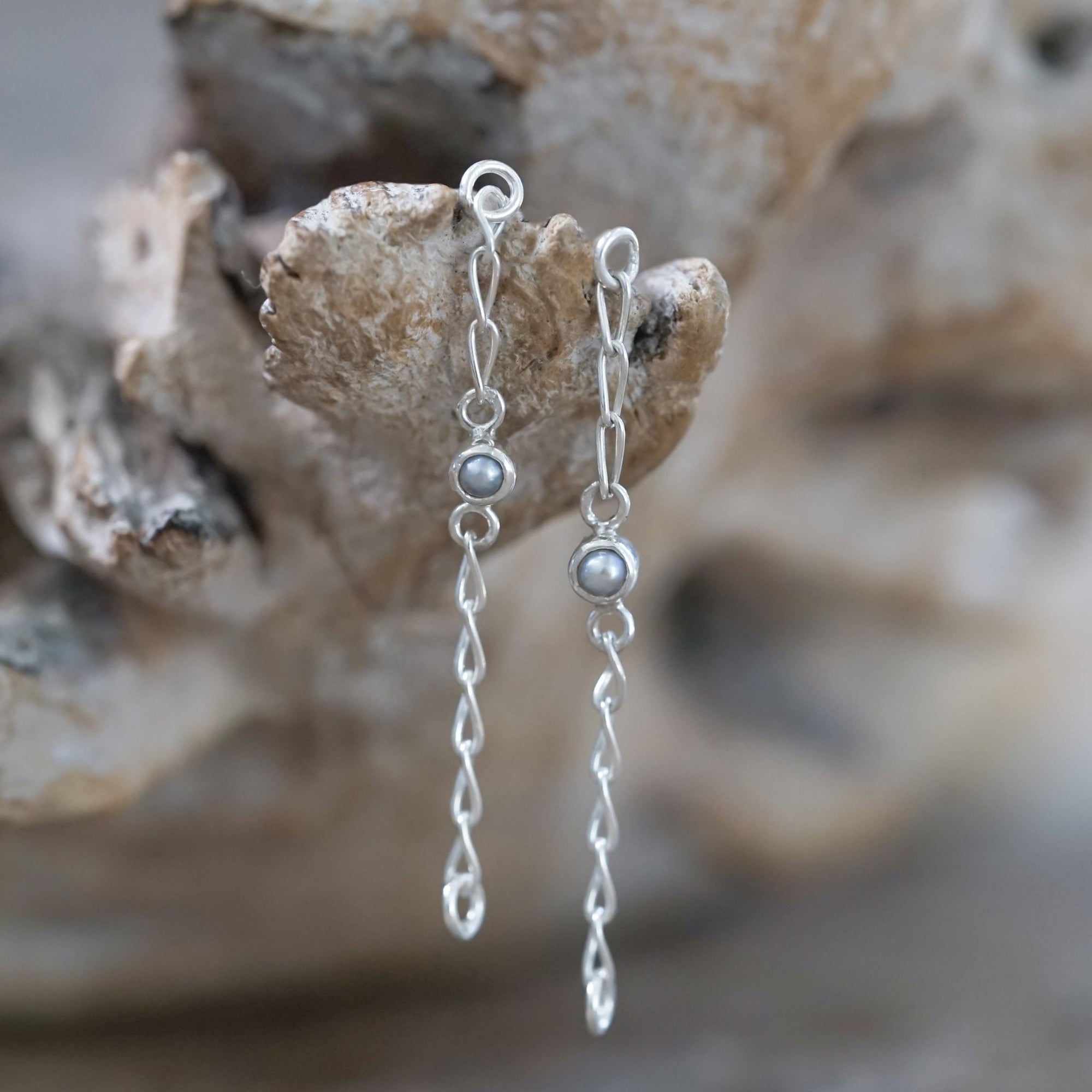 Pearl Ear Chains - Gardens of the Sun | Ethical Jewelry