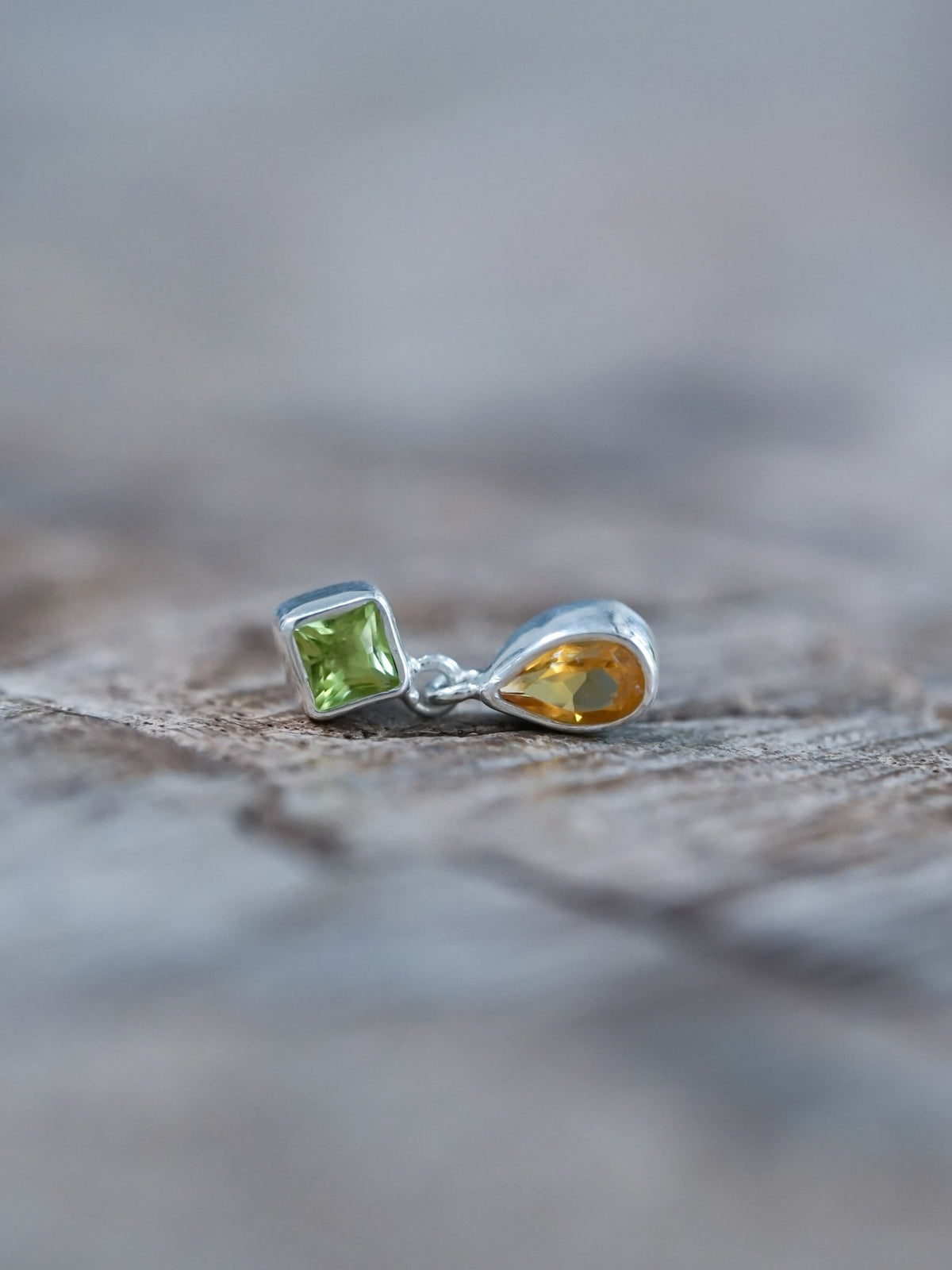 Peridot and Citrine Earrings - Gardens of the Sun | Ethical Jewelry