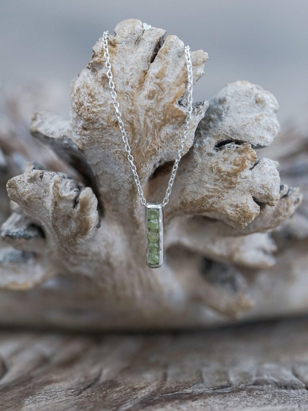 Peridot Necklace with Hidden Gems - Gardens of the Sun | Ethical Jewelry