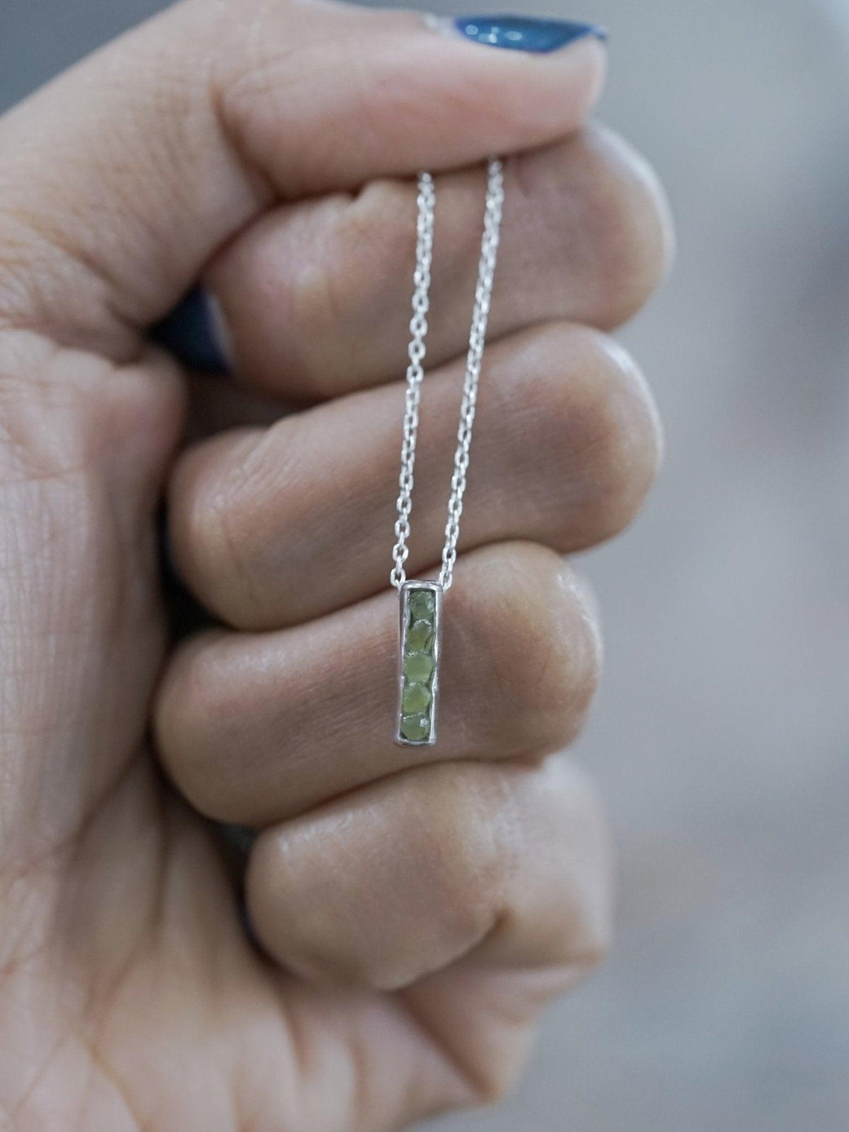Peridot Necklace with Hidden Gems - Gardens of the Sun | Ethical Jewelry