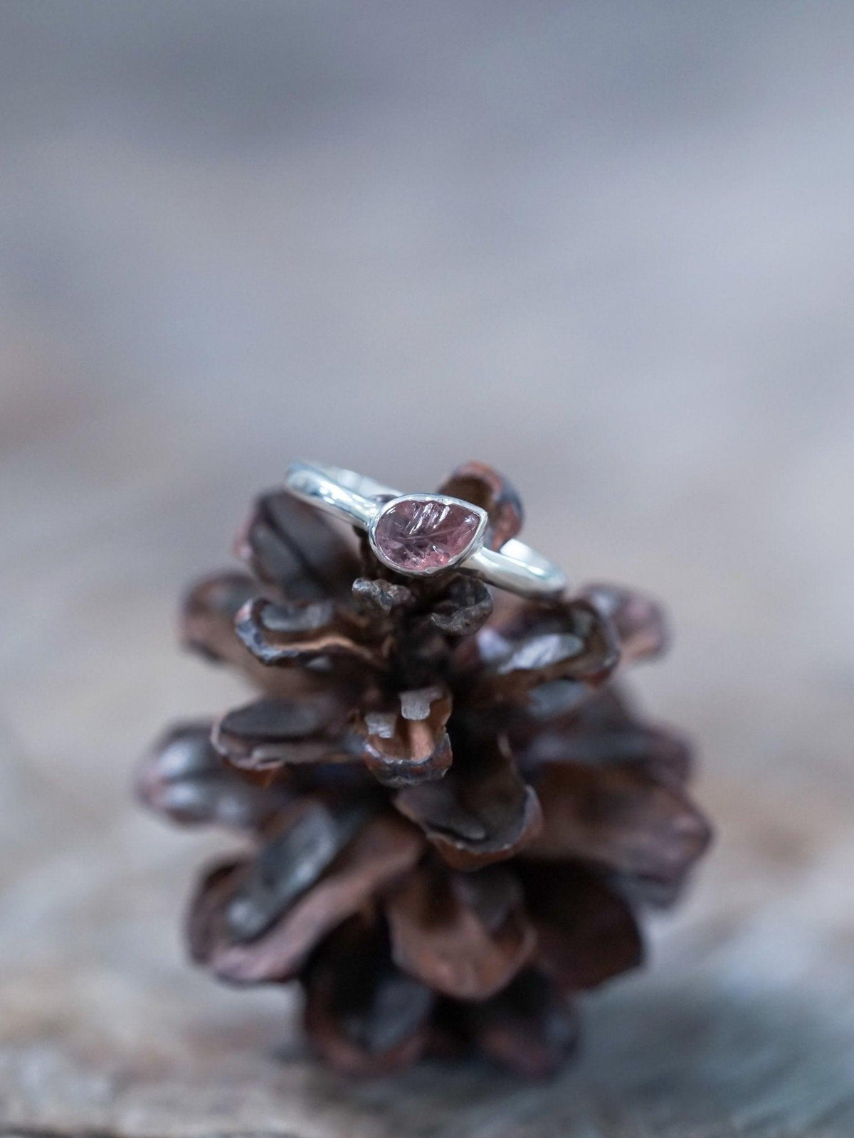 Pink Tourmaline Leaf Ring - Gardens of the Sun | Ethical Jewelry