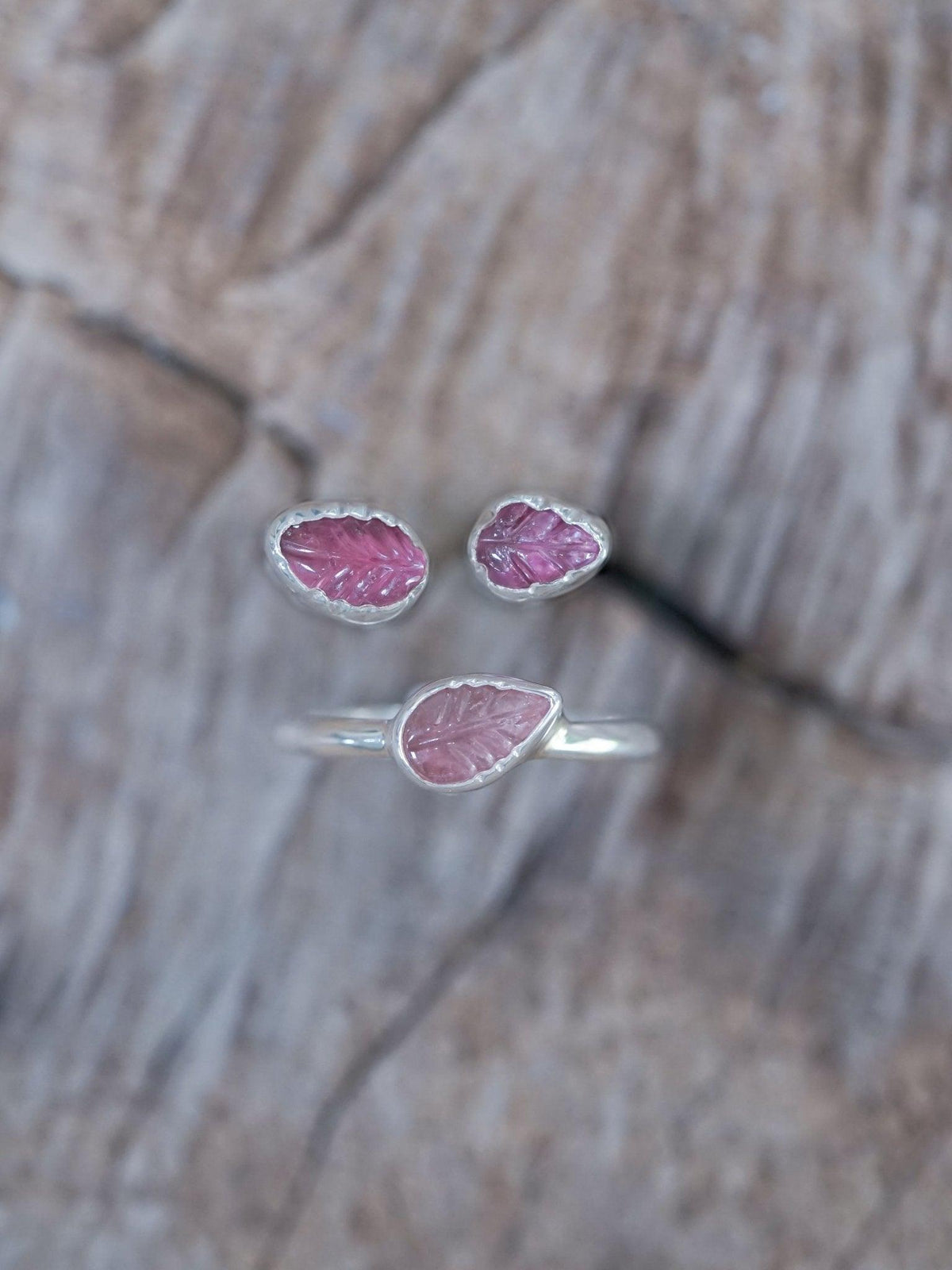 Pink Tourmaline Leaf Ring - Gardens of the Sun | Ethical Jewelry