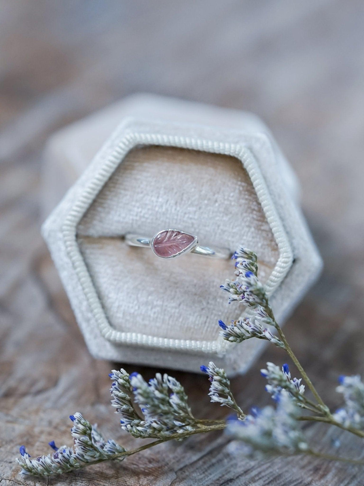 Pink Tourmaline Leaf Ring - Gardens of the Sun | Ethical Jewelry