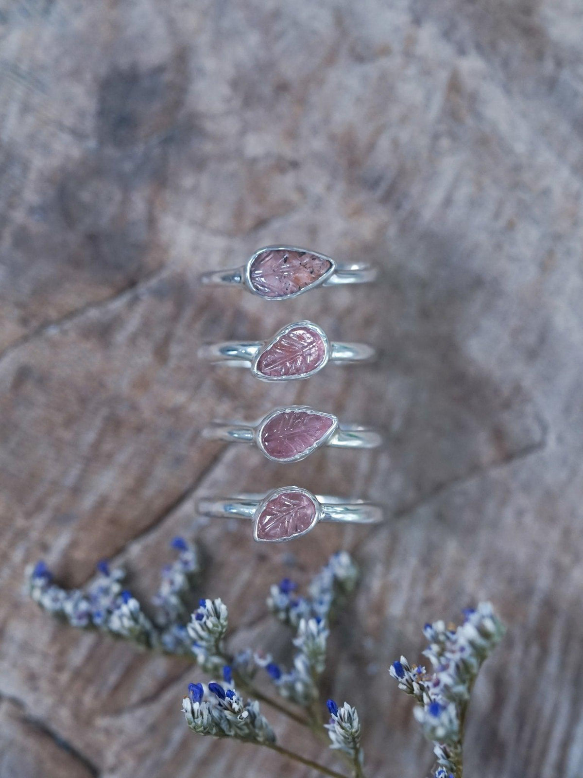 Pink Tourmaline Leaf Ring - Gardens of the Sun | Ethical Jewelry