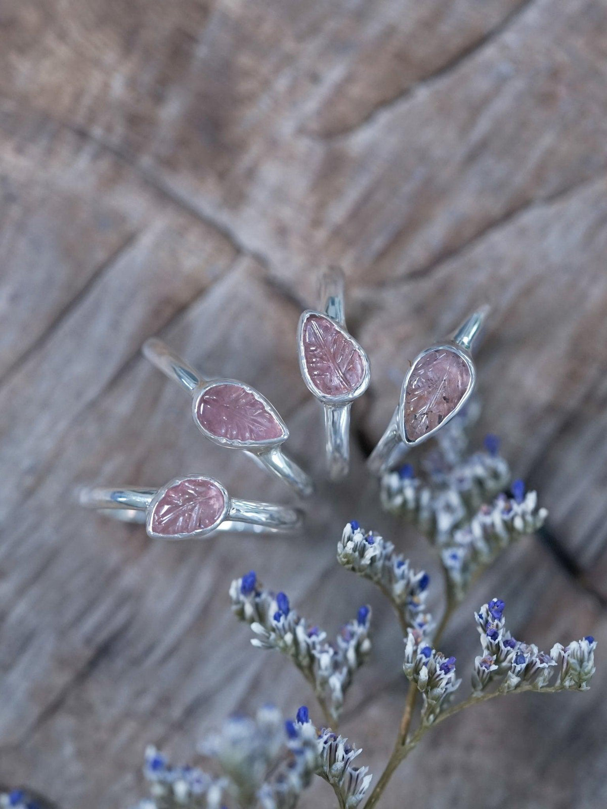 Pink Tourmaline Leaf Ring - Gardens of the Sun | Ethical Jewelry