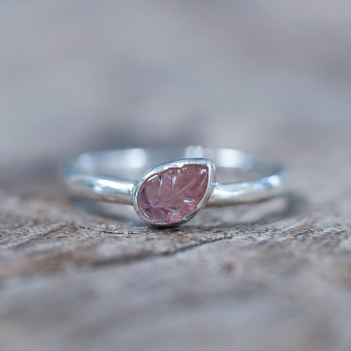 Pink Tourmaline Leaf Ring - Gardens of the Sun | Ethical Jewelry