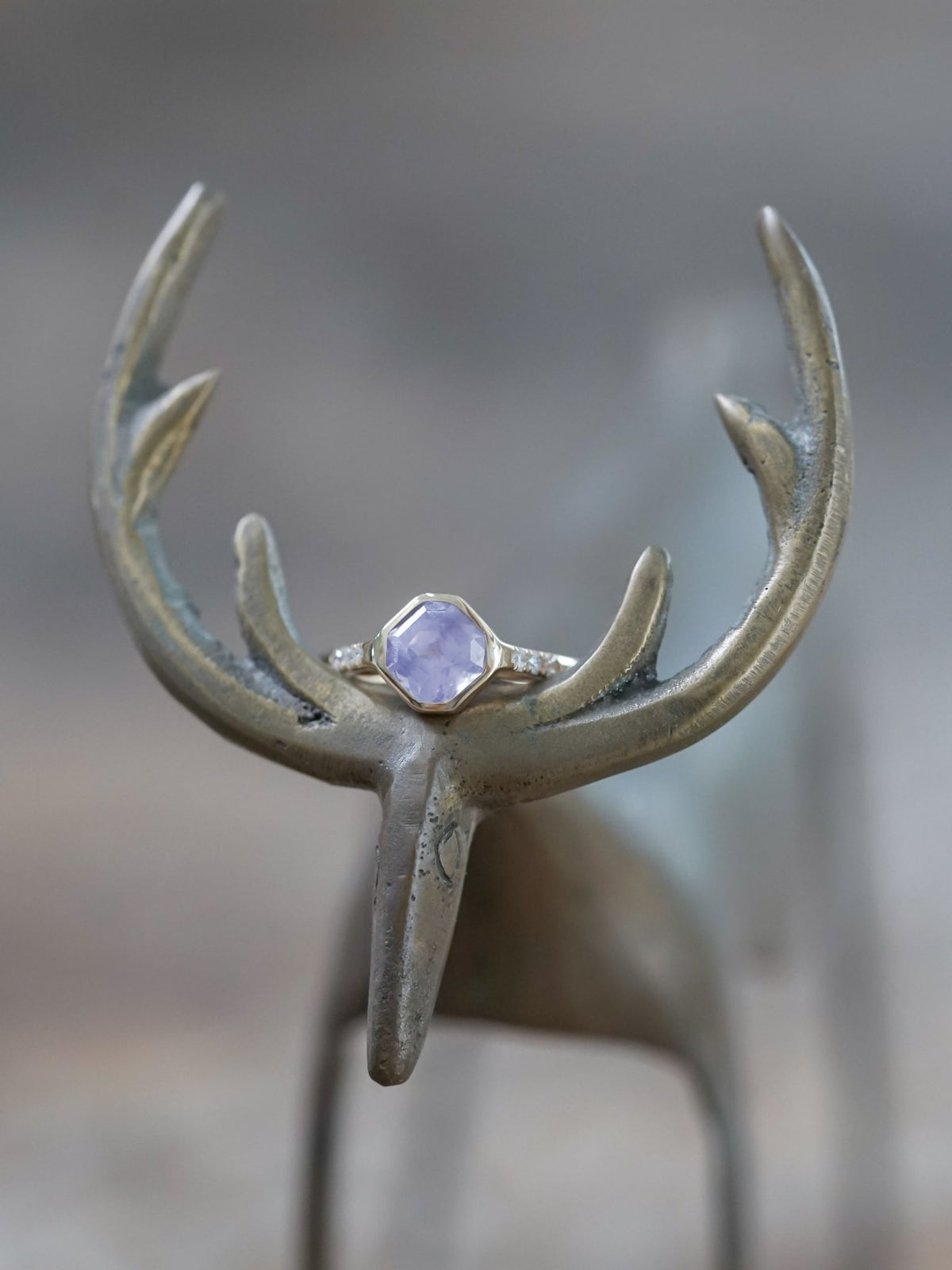Purple Borneo Sapphire Ring in Ethical Gold - Gardens of the Sun | Ethical Jewelry