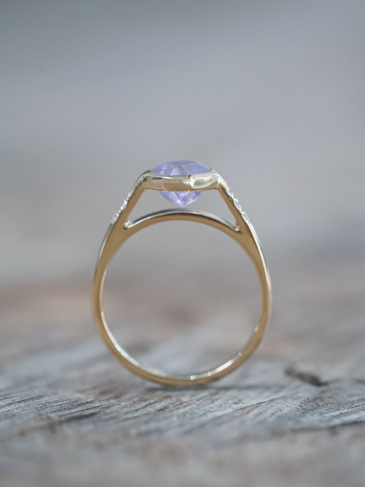 Purple Borneo Sapphire Ring in Ethical Gold - Gardens of the Sun | Ethical Jewelry