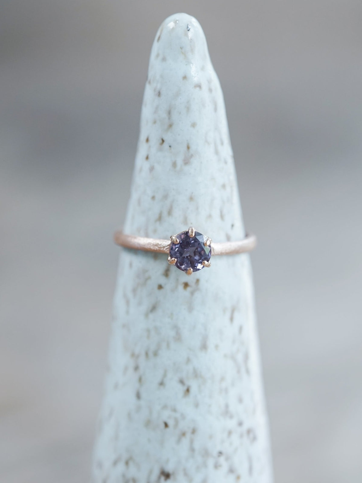 Purple Spinel Ring in Ethical Rose Gold - Gardens of the Sun | Ethical Jewelry