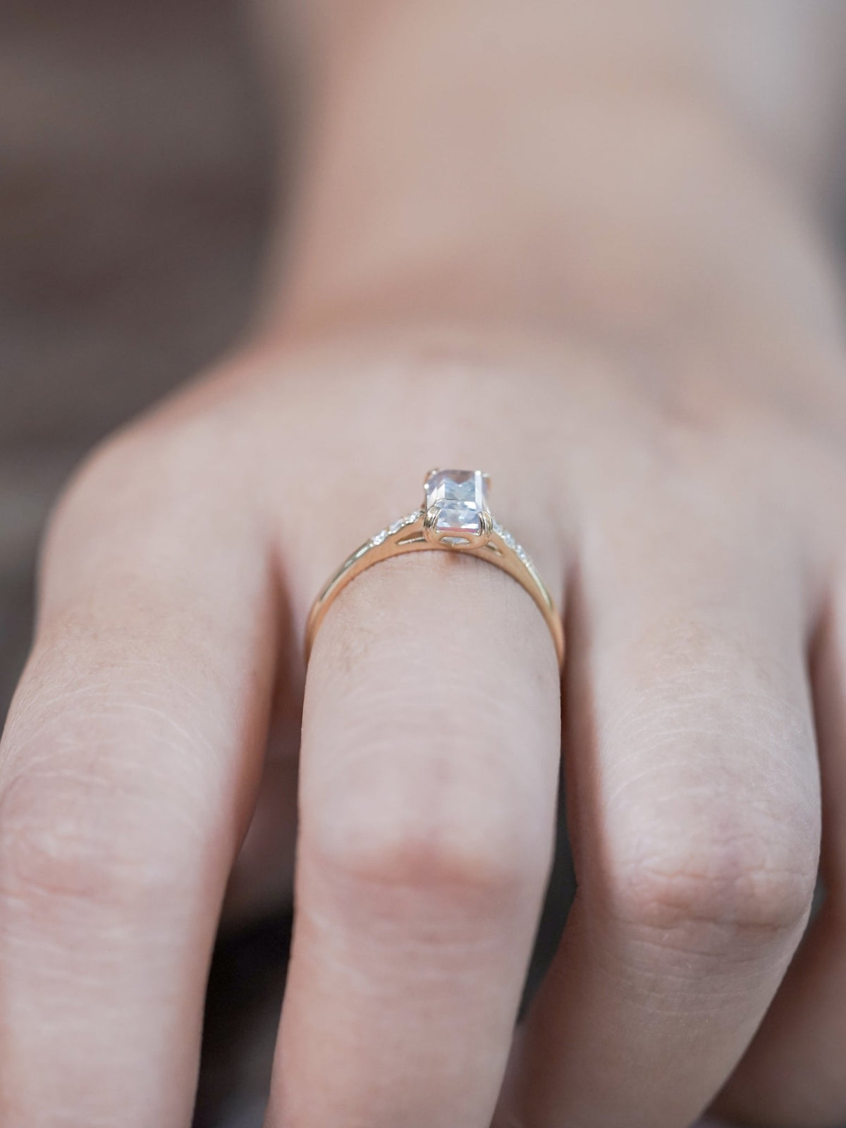 Rectangle Borneo Sapphire Ring in Ethical Gold - Gardens of the Sun | Ethical Jewelry