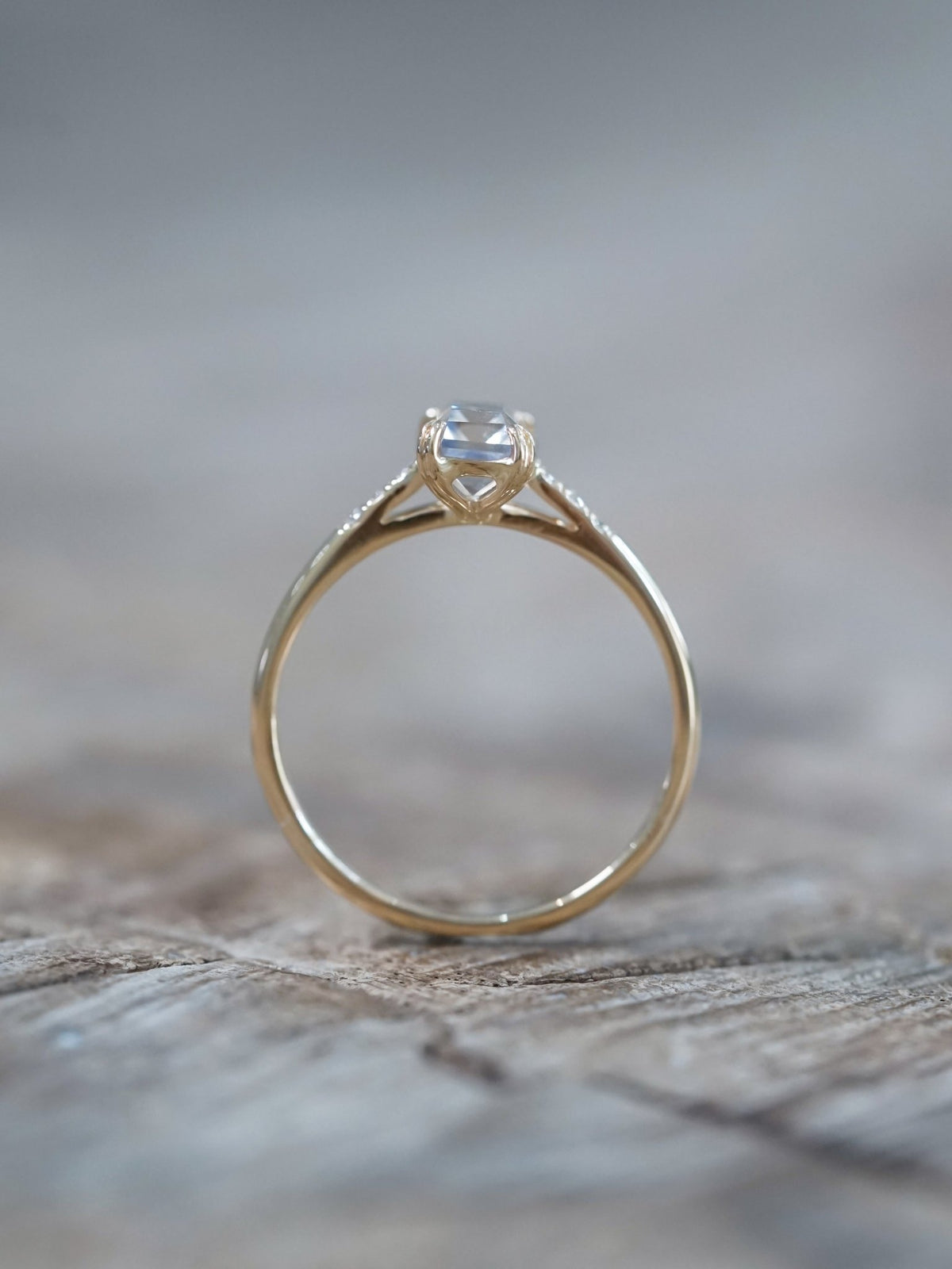 Rectangle Borneo Sapphire Ring in Ethical Gold - Gardens of the Sun | Ethical Jewelry