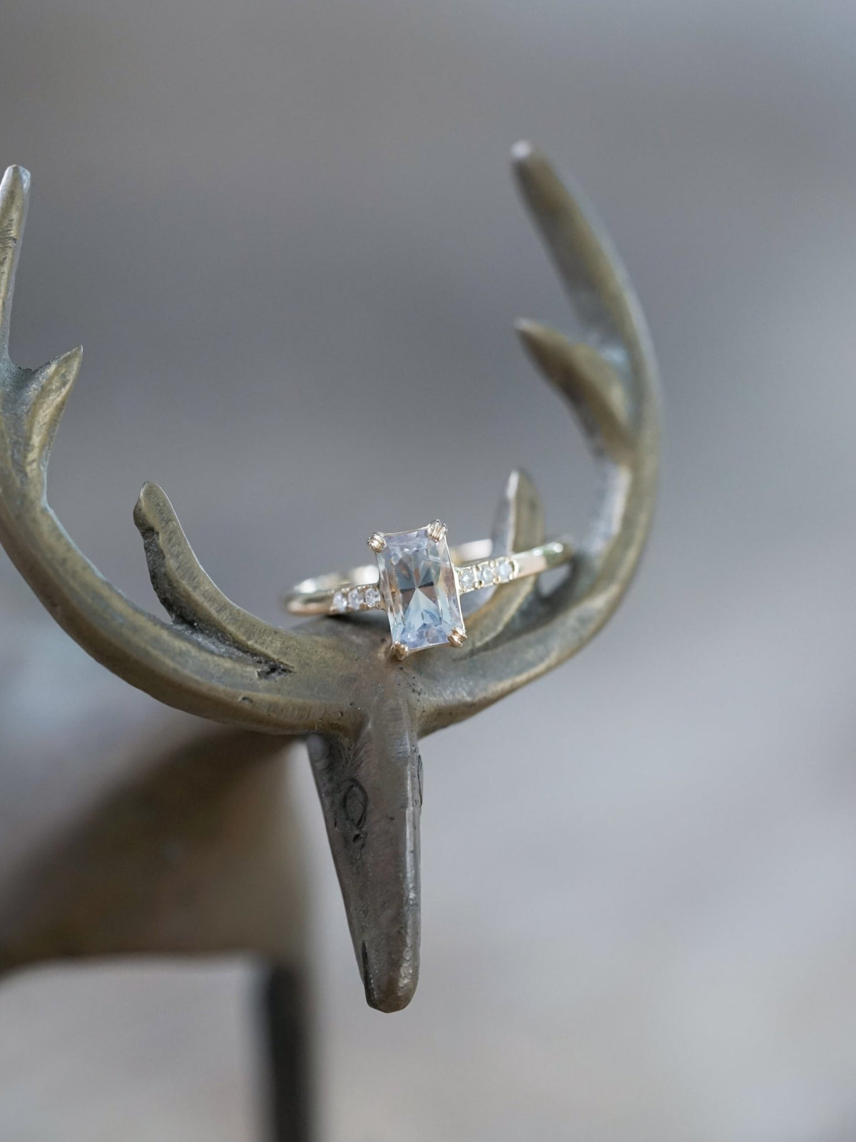 Rectangle Borneo Sapphire Ring in Ethical Gold - Gardens of the Sun | Ethical Jewelry