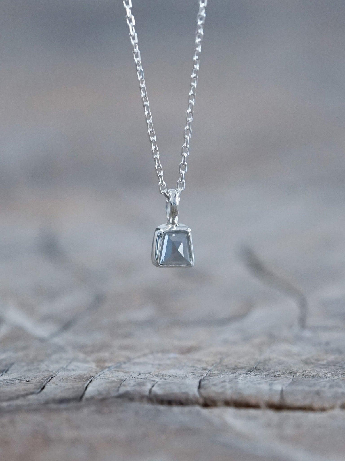 diamond necklace succulent Rose Cut Diamond Necklace - Gardens of the Sun
