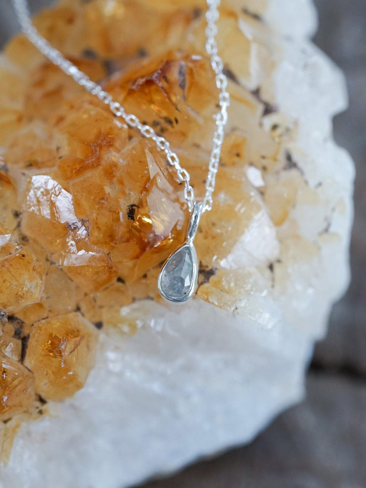 Rose Cut Diamond Necklace - Gardens of the Sun | Ethical Jewelry