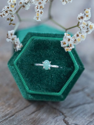 Rose Cut Emerald Ring with Prongs - Gardens of the Sun | Ethical Jewelry