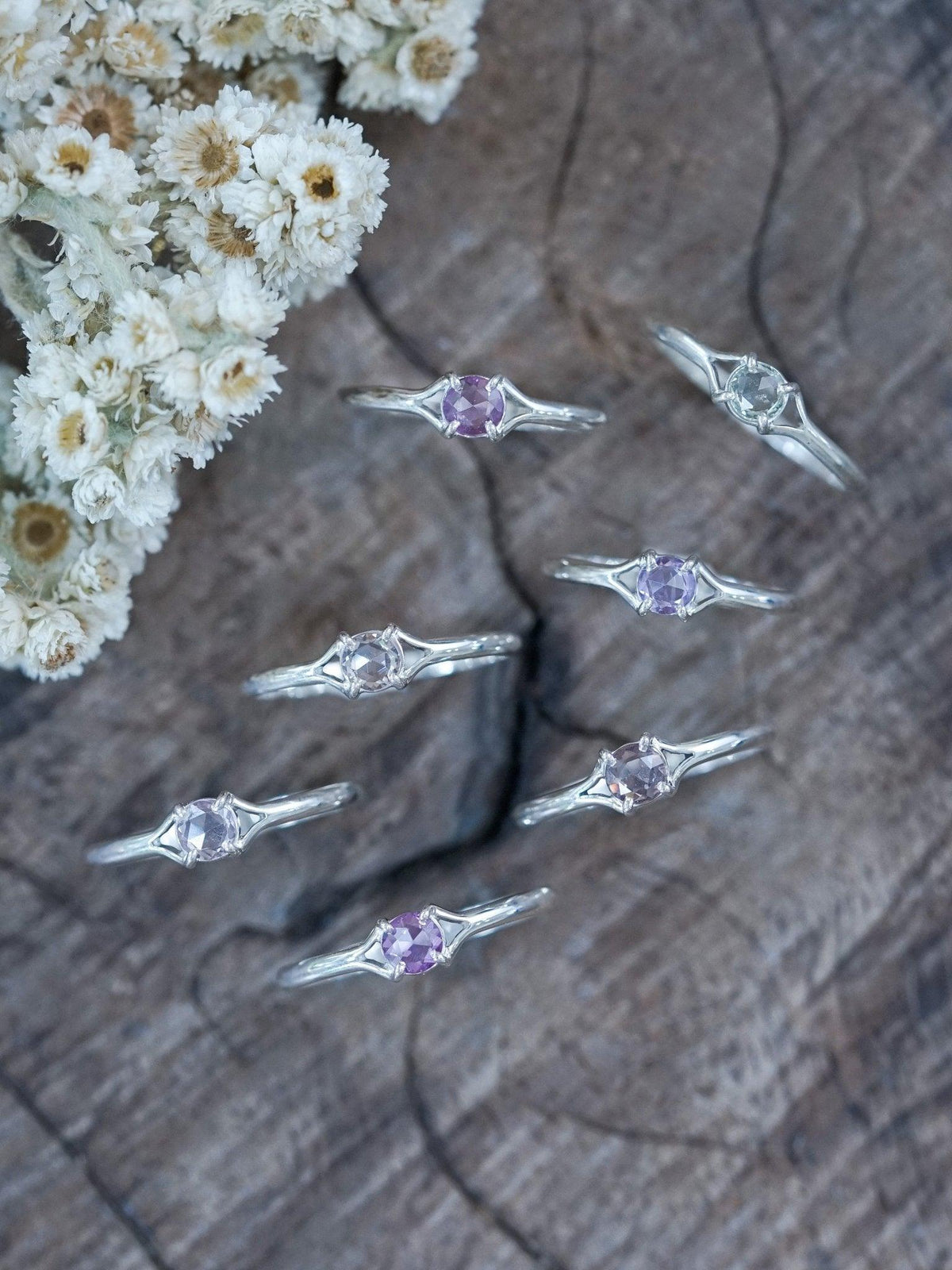 Rose Cut Sapphire Ring - Gardens of the Sun | Ethical Jewelry