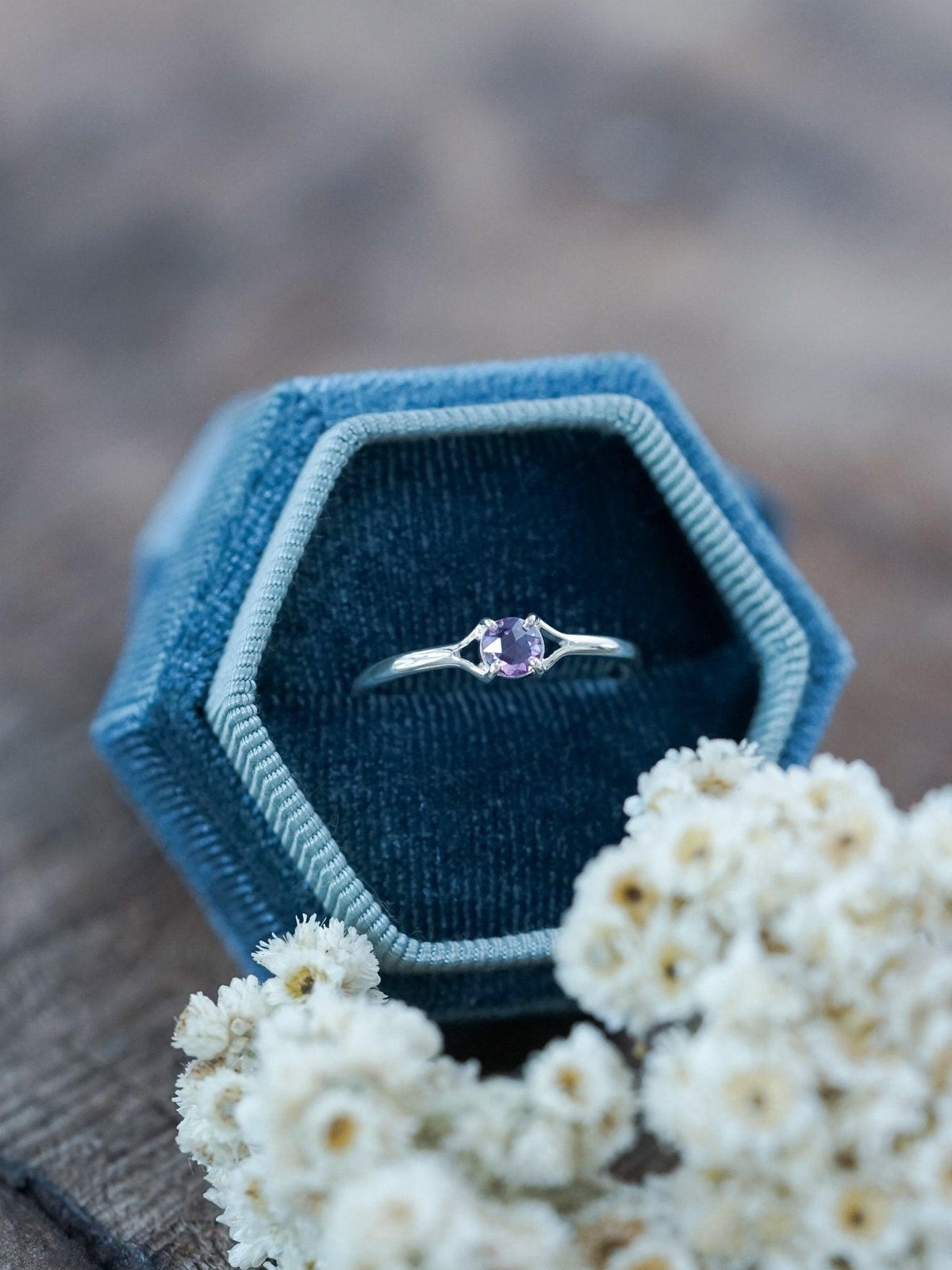 Rose Cut Sapphire Ring - Gardens of the Sun | Ethical Jewelry