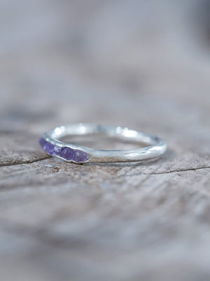 Rough Amethyst Ring with Hidden Gems - Gardens of the Sun | Ethical Jewelry