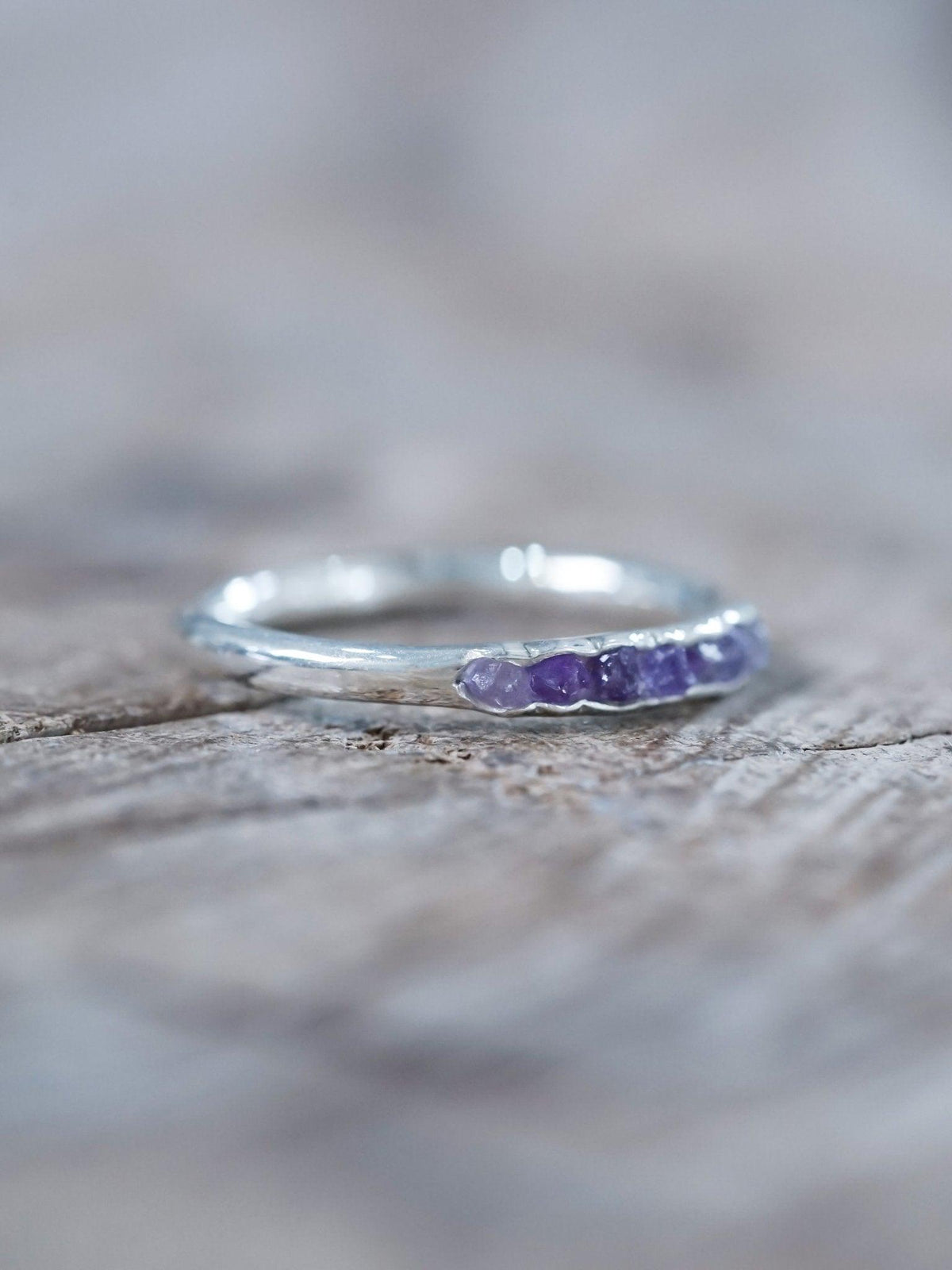 Rough Amethyst Ring with Hidden Gems - Gardens of the Sun | Ethical Jewelry