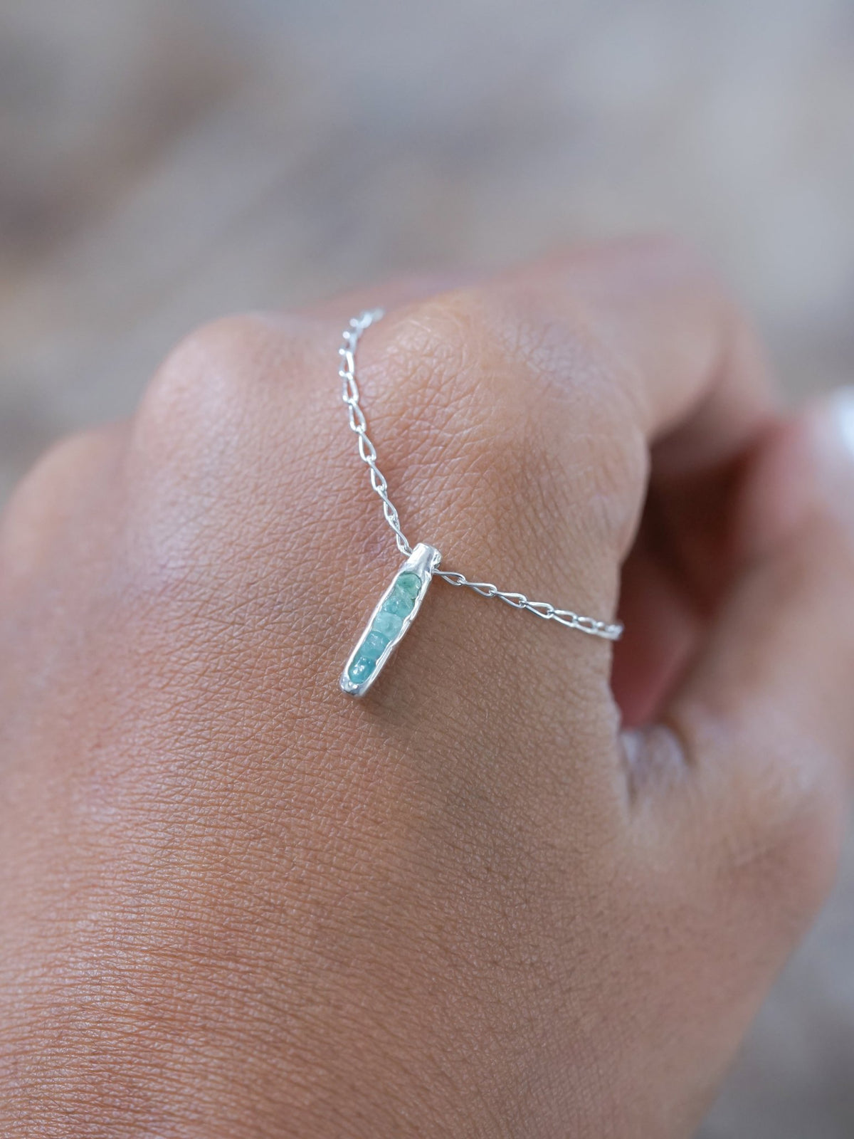 Rough Apatite Necklace with Hidden Gems - Gardens of the Sun | Ethical Jewelry