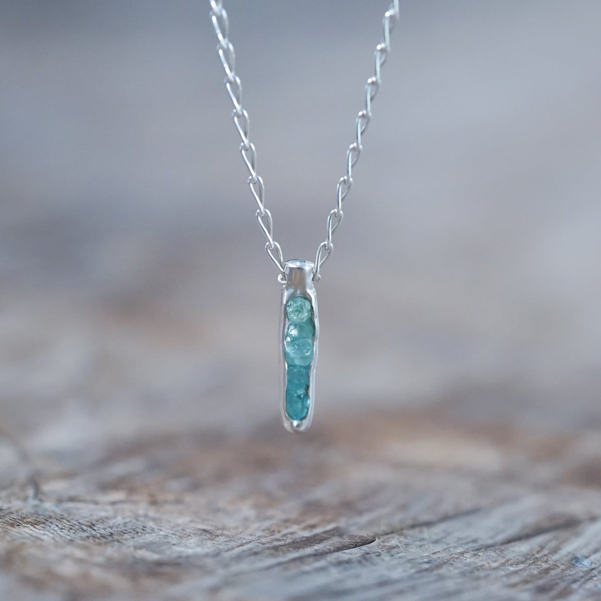 Rough Apatite Necklace with Hidden Gems - Gardens of the Sun | Ethical Jewelry