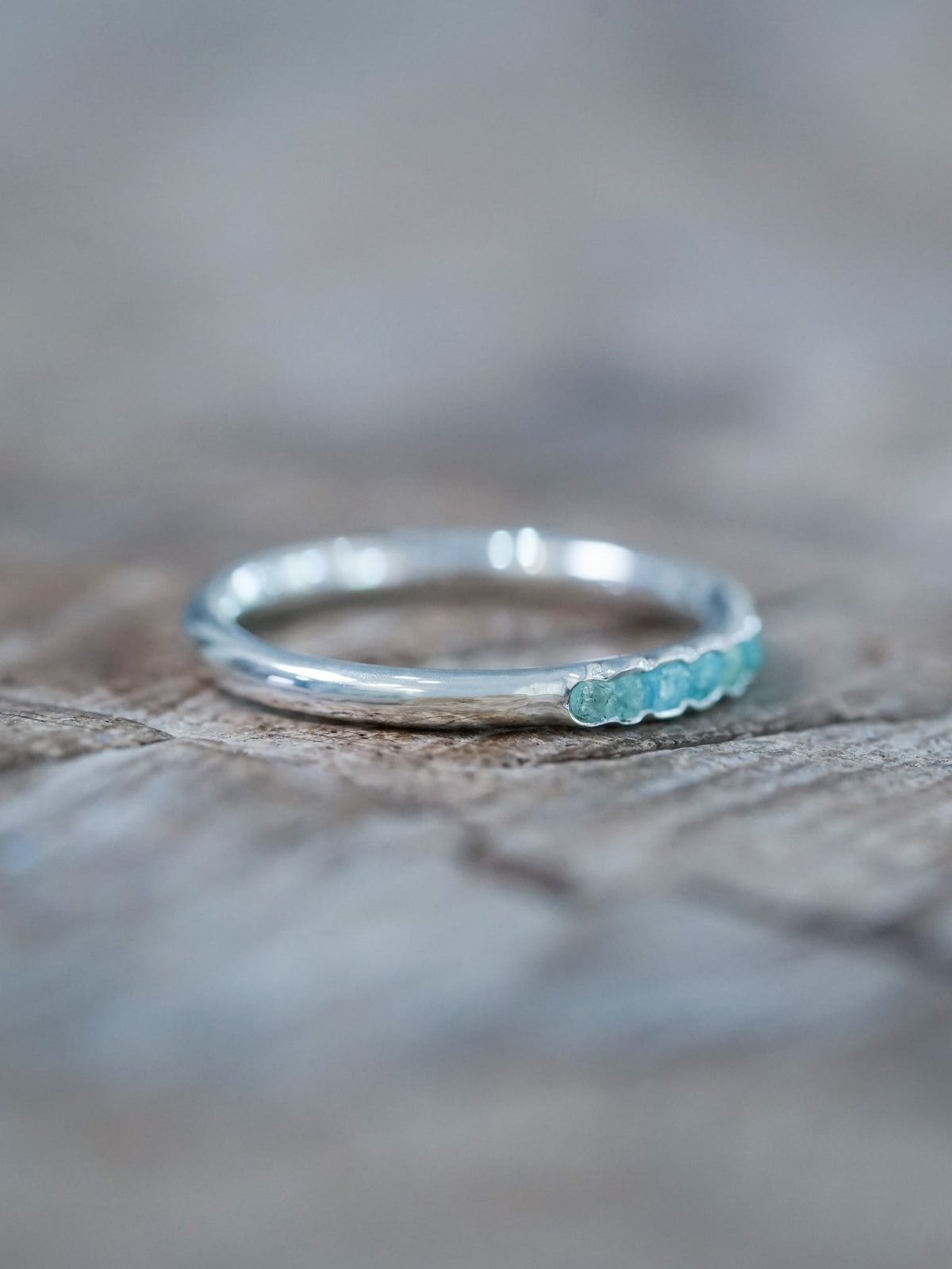 Rough Apatite Ring with Hidden Gems - Gardens of the Sun | Ethical Jewelry