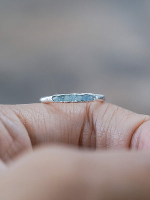 Rough Aquamarine Ring with Hidden Gems - Gardens of the Sun | Ethical Jewelry