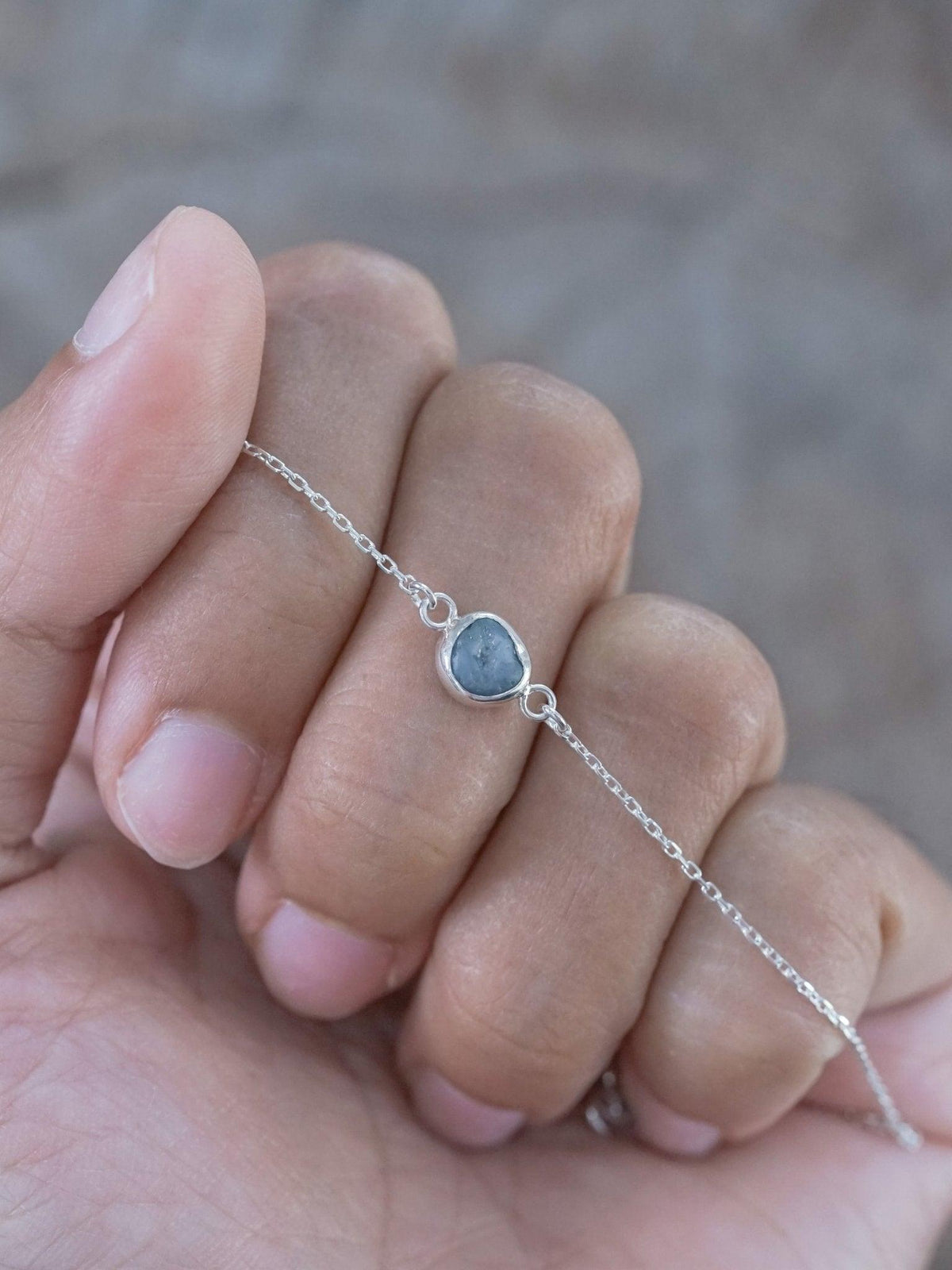 Rough Borneo Sapphire Bracelet - Gardens of the Sun | Ethical Jewelry