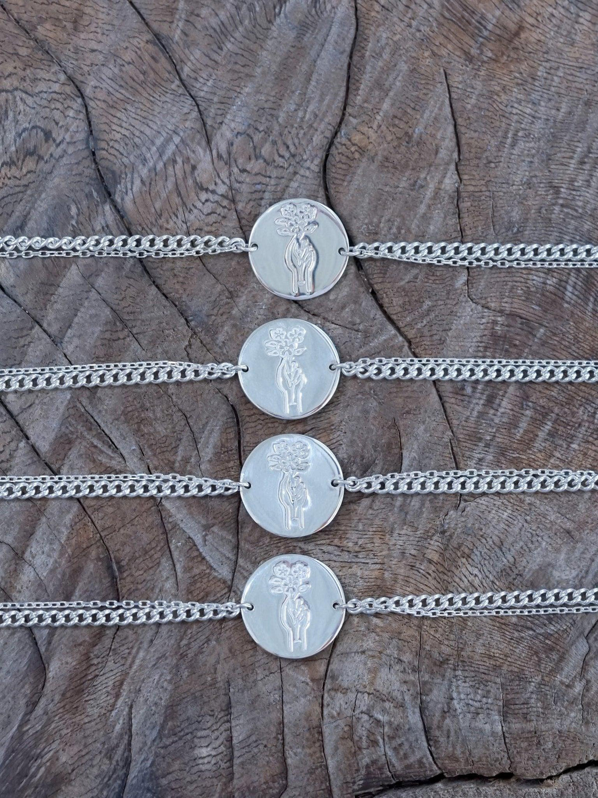 Rough Borneo Sapphire Coin Bracelet - Gardens of the Sun | Ethical Jewelry