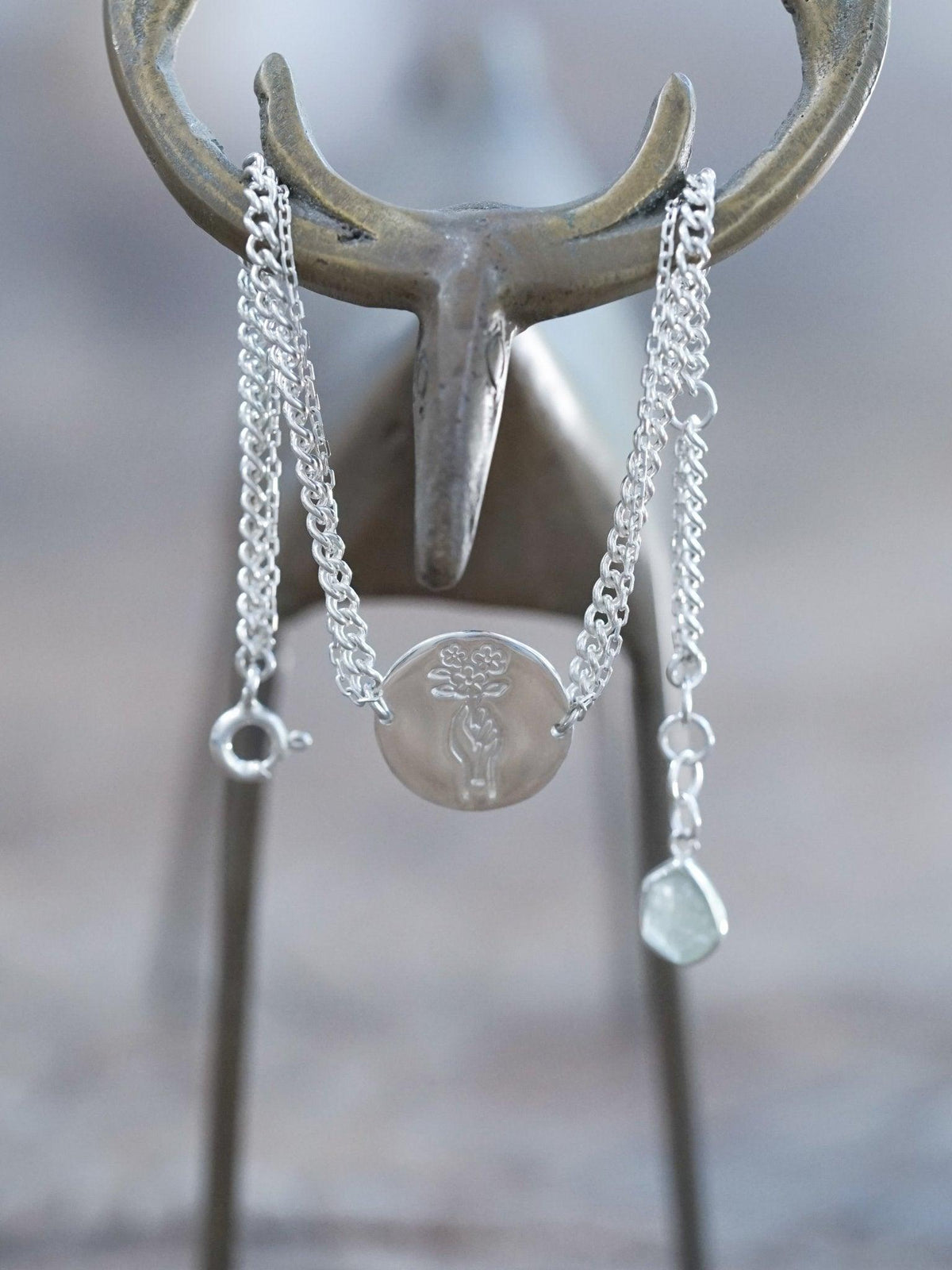 Rough Borneo Sapphire Coin Bracelet - Gardens of the Sun | Ethical Jewelry