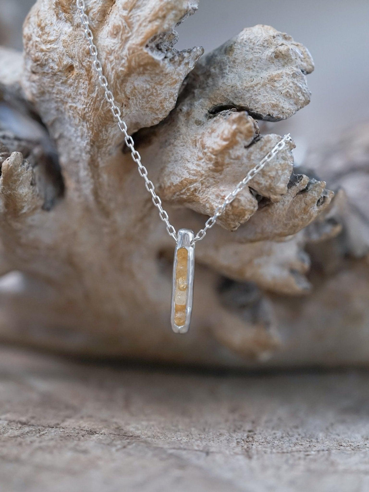 Rough Citrine Necklace with Hidden Gems - Gardens of the Sun | Ethical Jewelry