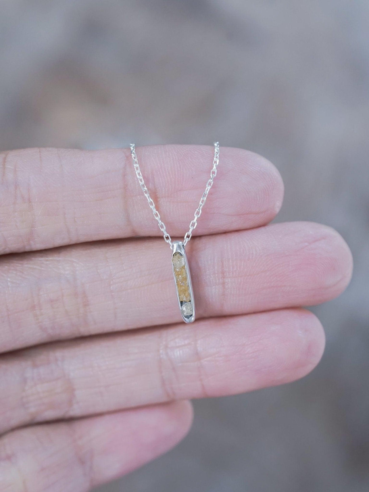 Rough Citrine Necklace with Hidden Gems - Gardens of the Sun | Ethical Jewelry