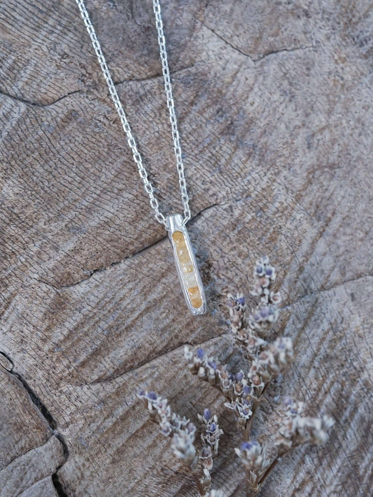 Rough Citrine Necklace with Hidden Gems - Gardens of the Sun | Ethical Jewelry