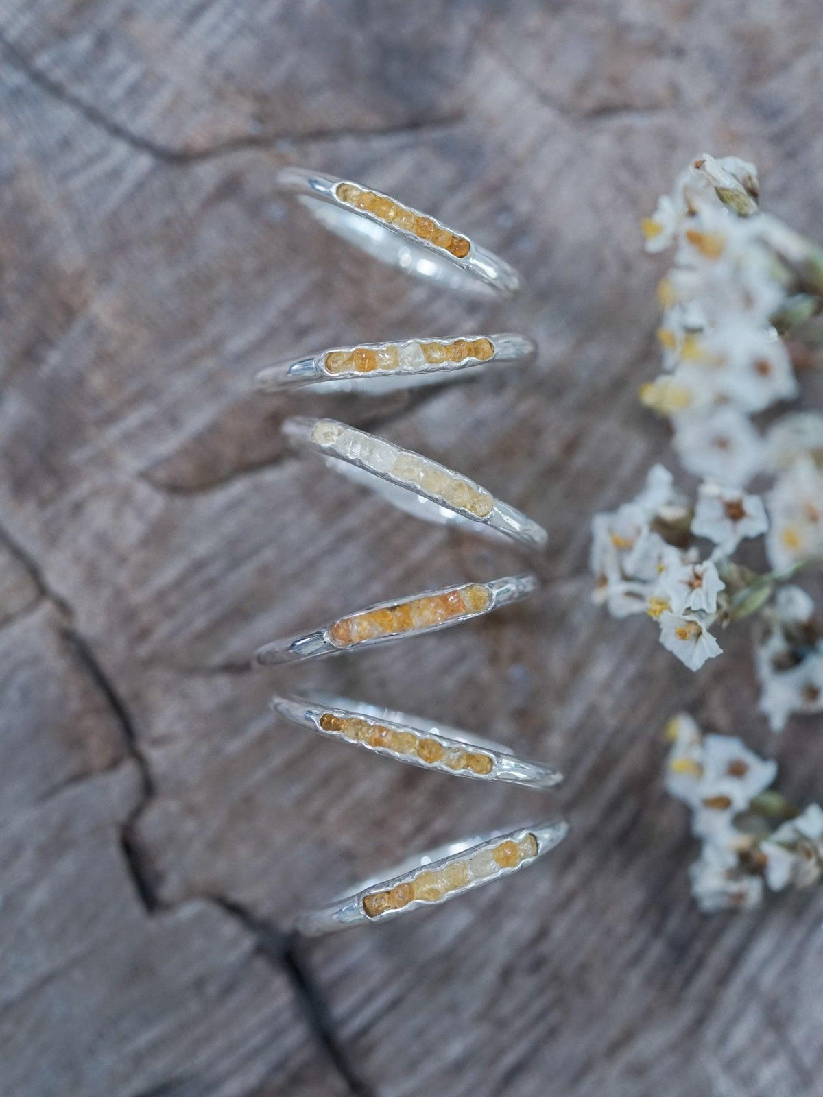 Rough Citrine Ring with Hidden Gems - Gardens of the Sun | Ethical Jewelry
