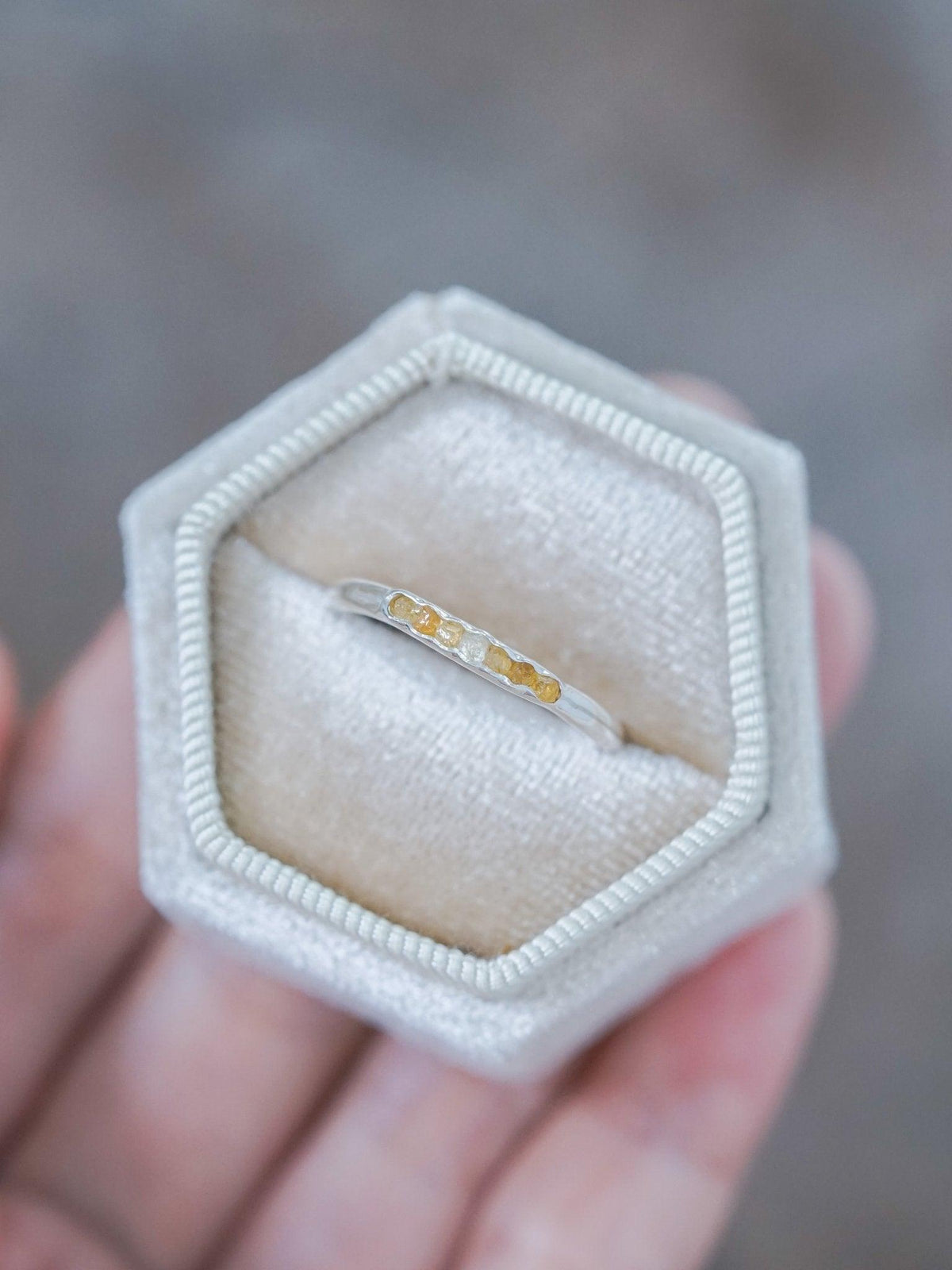 Rough Citrine Ring with Hidden Gems - Gardens of the Sun | Ethical Jewelry