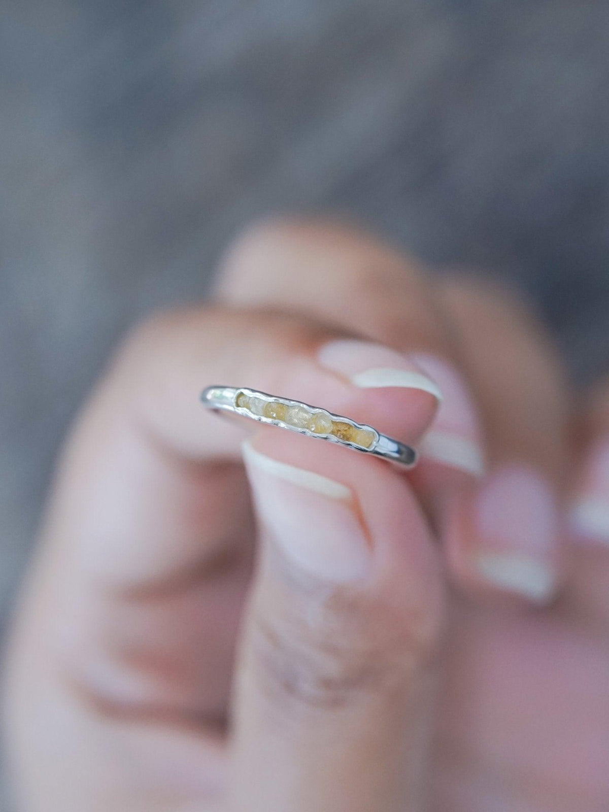 Rough Citrine Ring with Hidden Gems - Gardens of the Sun | Ethical Jewelry