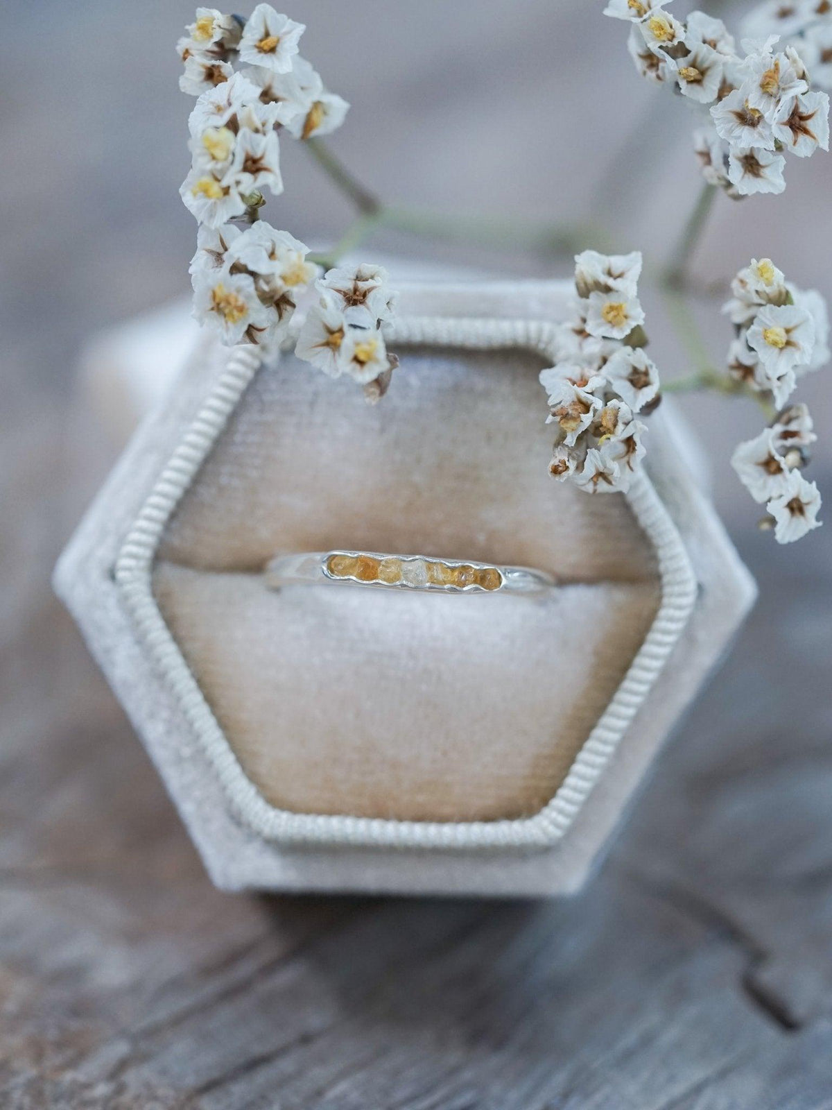 Rough Citrine Ring with Hidden Gems - Gardens of the Sun | Ethical Jewelry