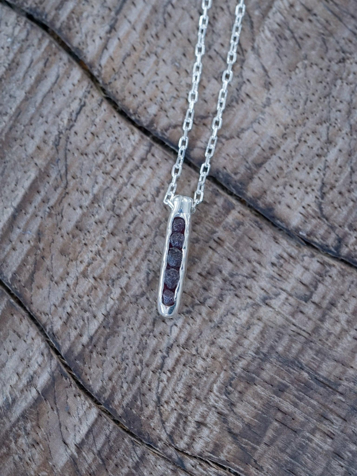 Rough Garnet Necklace with Hidden Gems - Gardens of the Sun | Ethical Jewelry