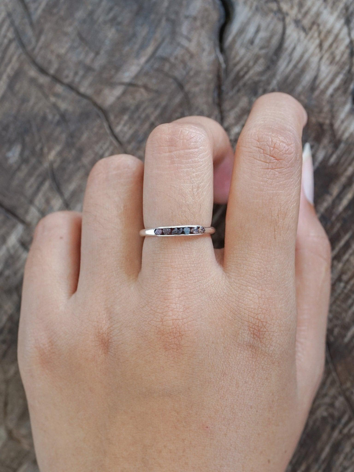 Rough Garnet Ring with Hidden Gems - Gardens of the Sun | Ethical Jewelry