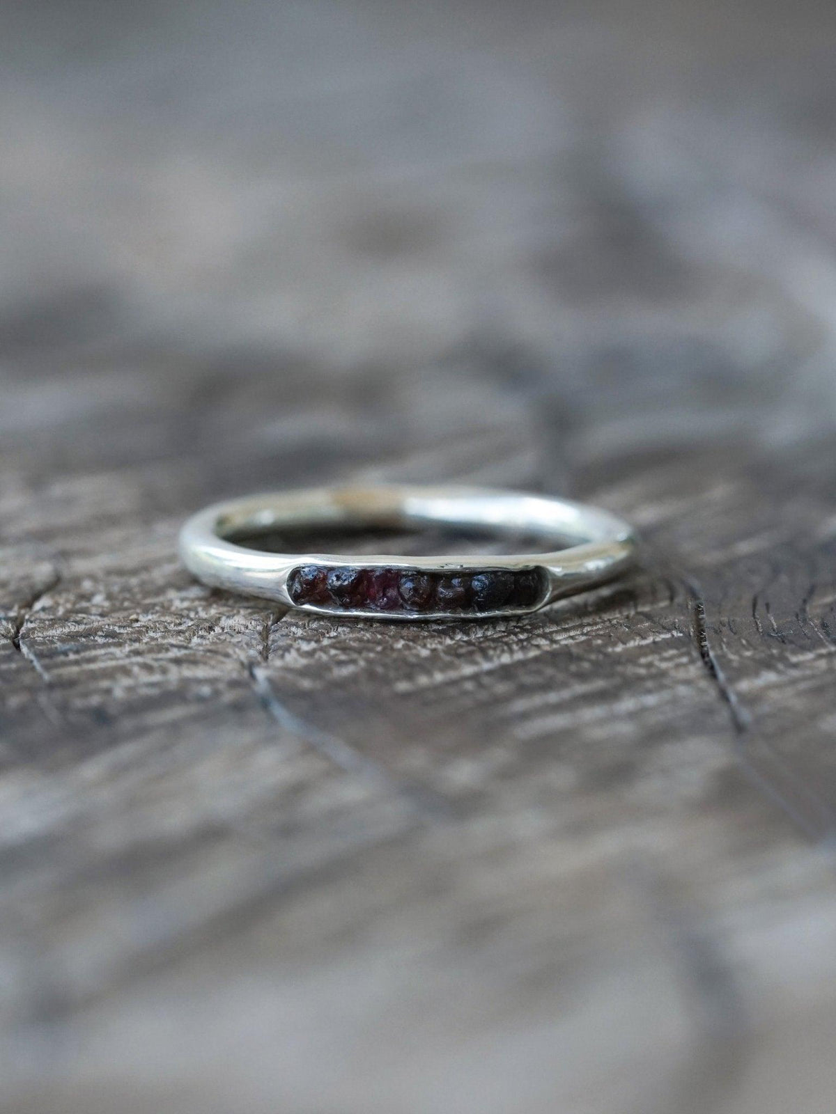 Rough Garnet Ring with Hidden Gems - Gardens of the Sun | Ethical Jewelry
