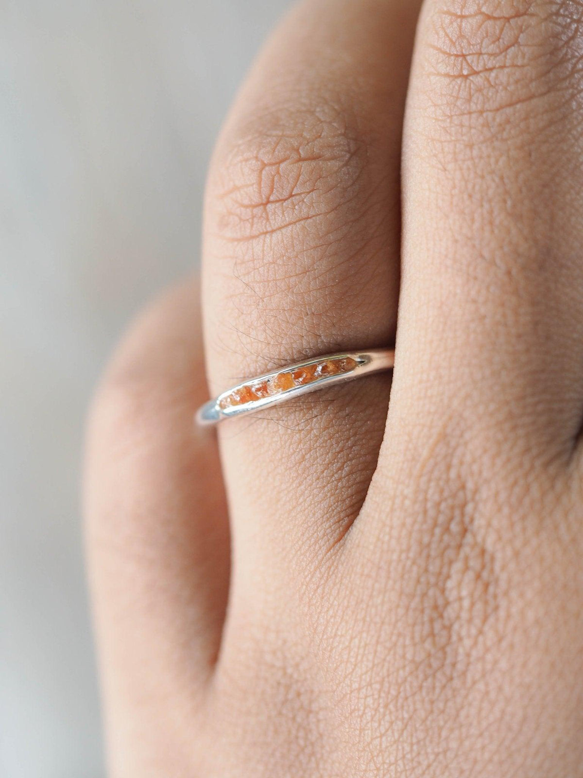 Rough Garnet Ring with Hidden Gems - Gardens of the Sun | Ethical Jewelry