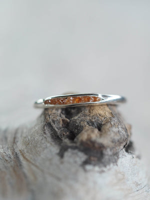 Rough Garnet Ring with Hidden Gems - Gardens of the Sun | Ethical Jewelry