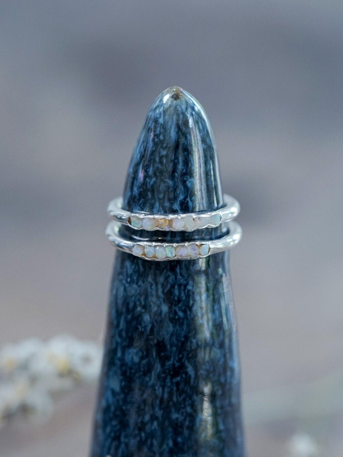 Rough Opal Ring with Hidden Gems - Gardens of the Sun | Ethical Jewelry