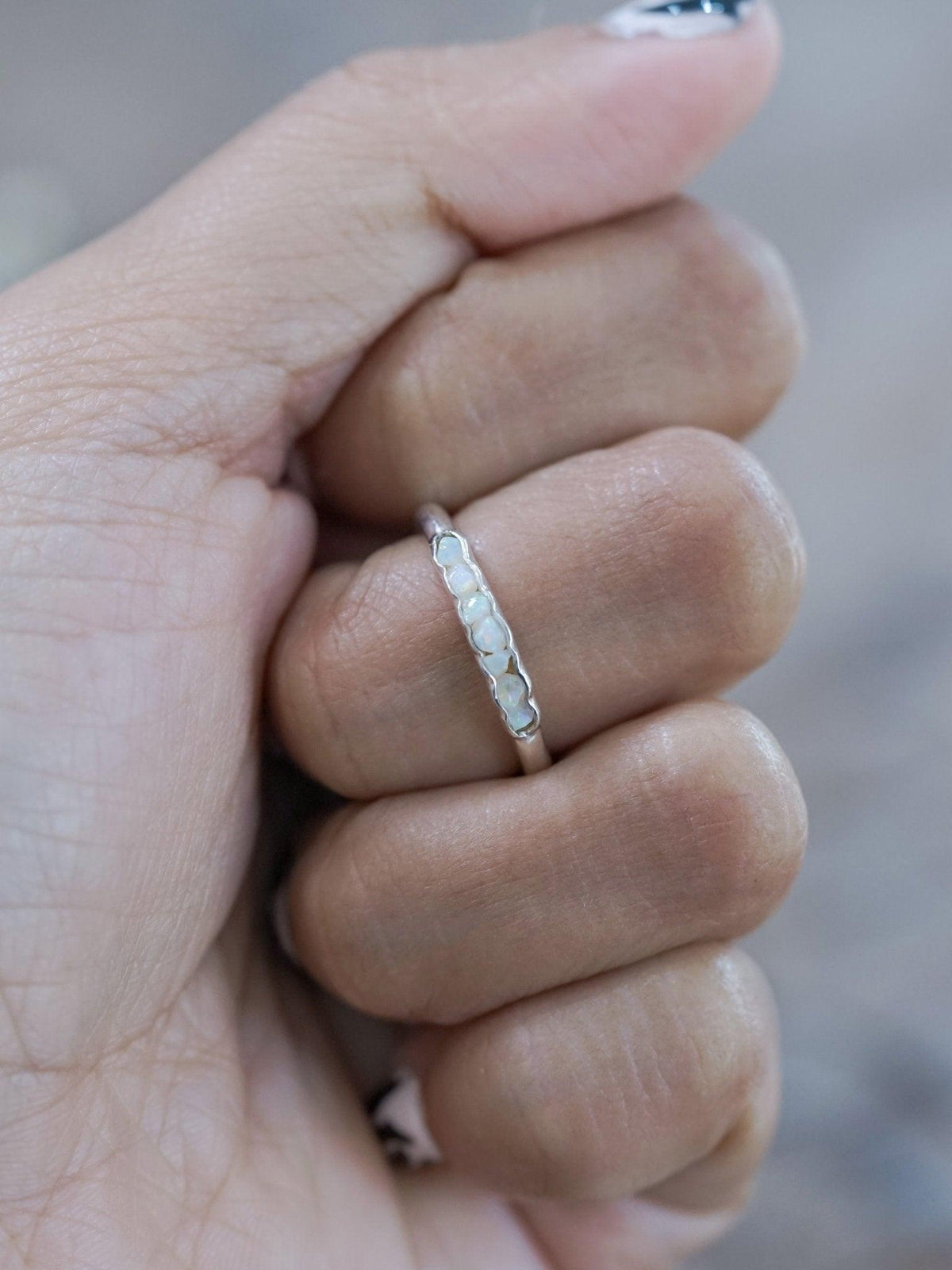 Rough Opal Ring with Hidden Gems - Gardens of the Sun | Ethical Jewelry