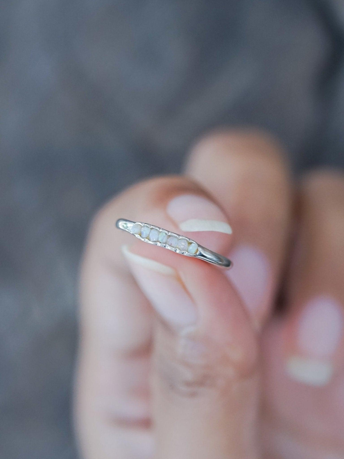 Rough Opal Ring with Hidden Gems - Gardens of the Sun | Ethical Jewelry