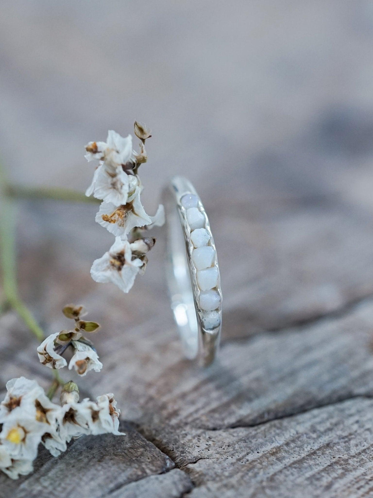 Rough Opal Ring with Hidden Gems - Gardens of the Sun | Ethical Jewelry