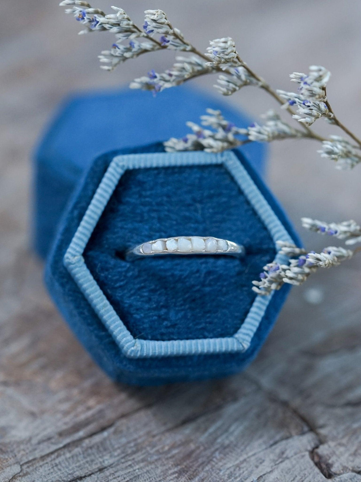 Rough Opal Ring with Hidden Gems - Gardens of the Sun | Ethical Jewelry