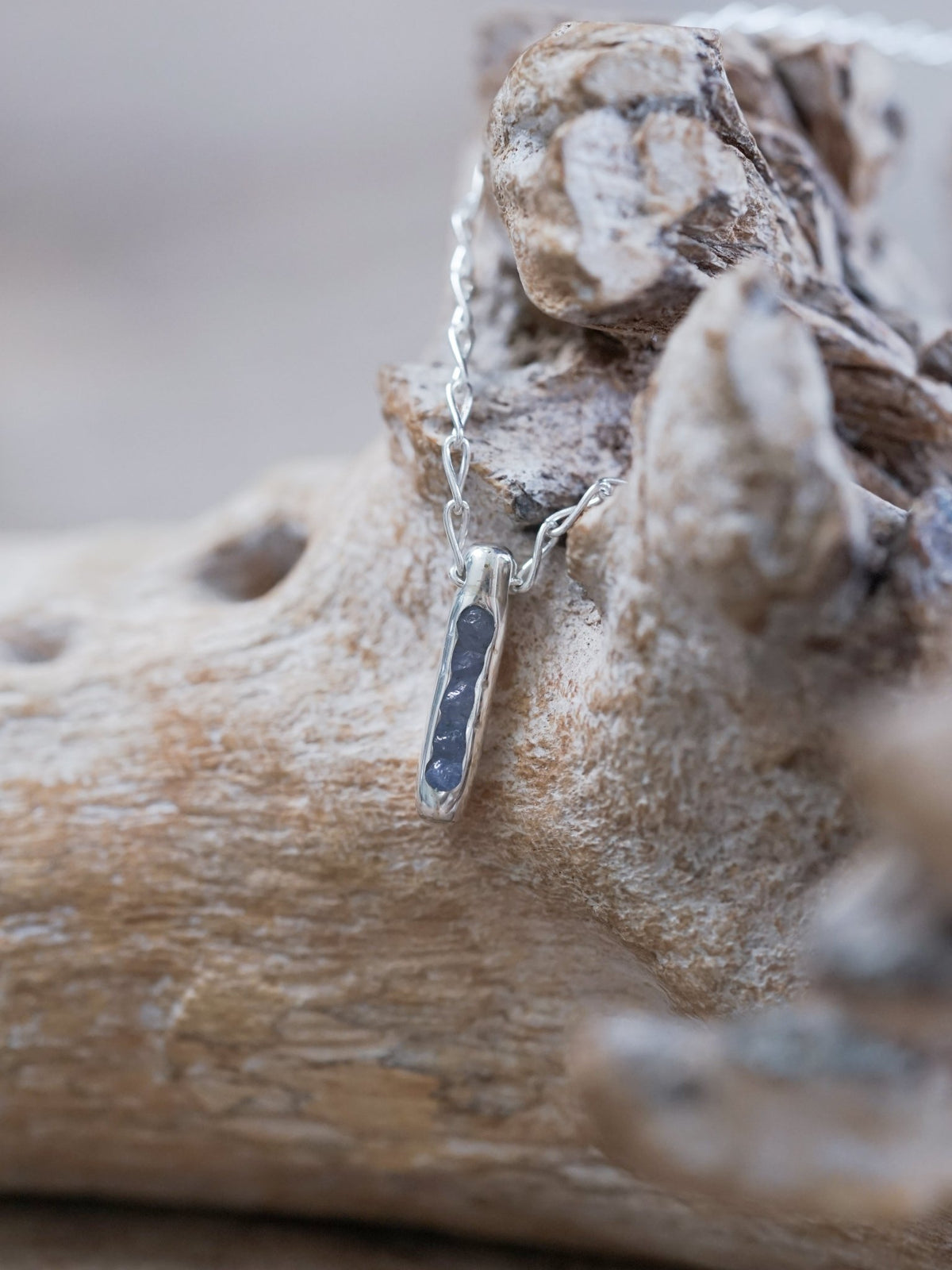 Rough Tanzanite Necklace with Hidden Gems - Gardens of the Sun | Ethical Jewelry