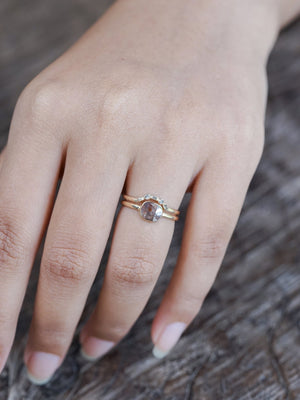Rustic Rose Cut Diamond Ring Set in Ethical Gold - Gardens of the Sun | Ethical Jewelry