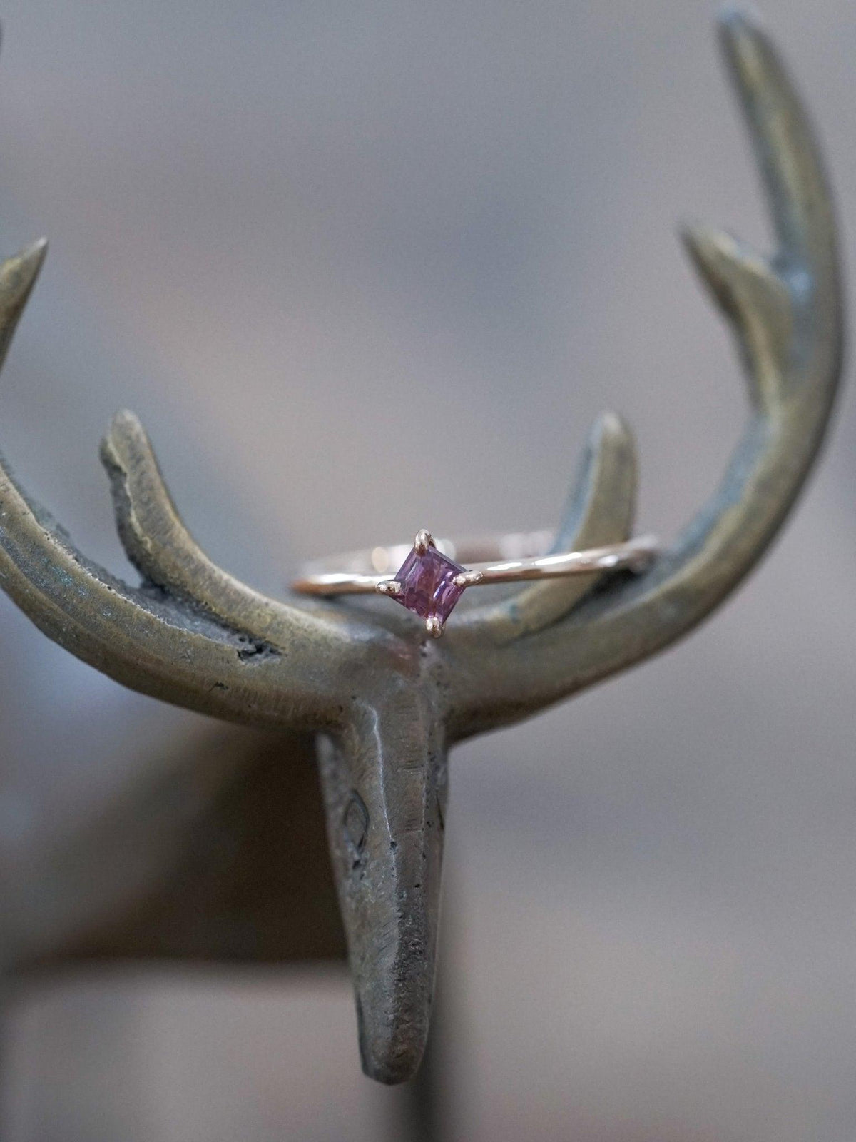 Rutile Kite Sapphire Ring in Eco Rose Gold - Gardens of the Sun | Ethical Jewelry